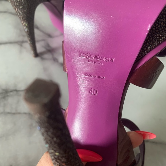 YSL Tribute Stingray heel - platform sandals - Picture 5 of 14